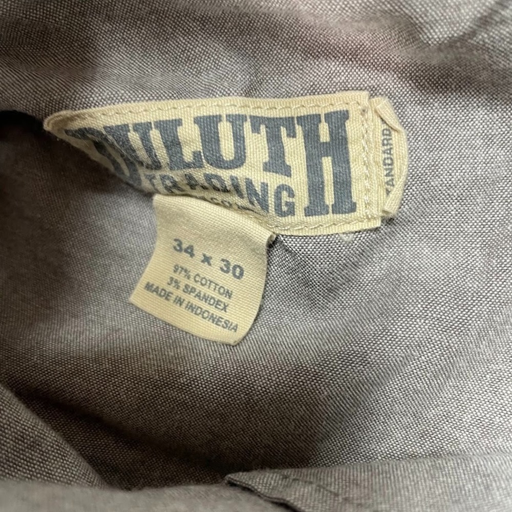 Duluth Trading Co Pants Mens 34x30 Gray Flex Ballroom Khakis Relaxed Fit Casual - Picture 3 of 9